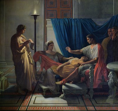 Vergilius leest de Aeneis voor aan Livia, Octavia en Augustus, ca. 1812 door Jean Auguste Dominique Ingres